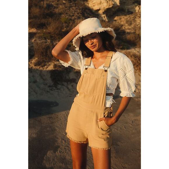 NEW Anthropologie Pilcro Honey Short Overalls - 29 Waist - Picture 1 of 7
